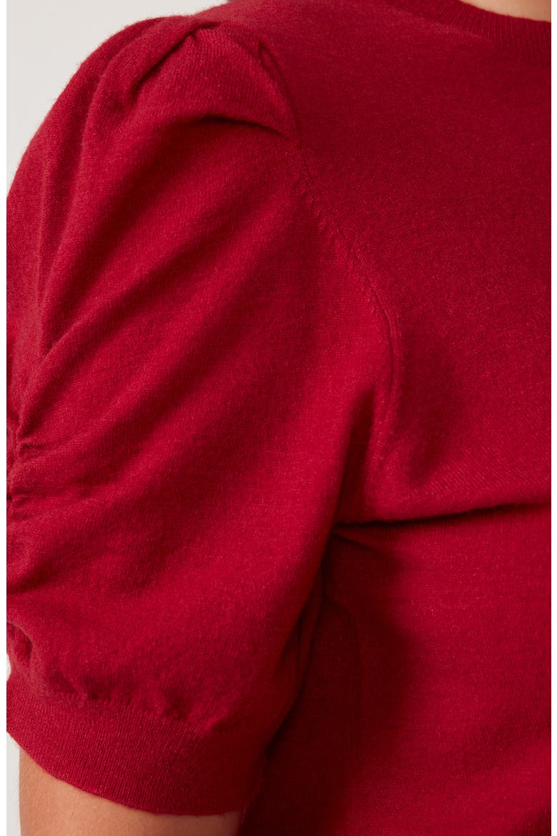 Bacchus Puff Sleeve Sweater, Alternate, color, AMARENA