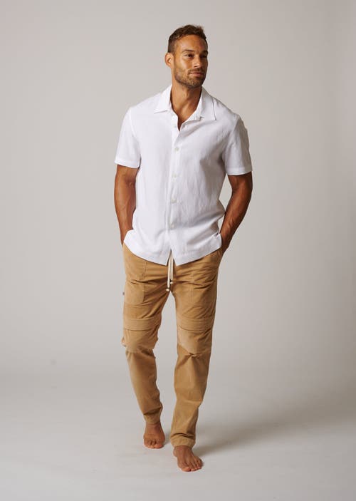 Leisure Lab Cabana Button Up In White