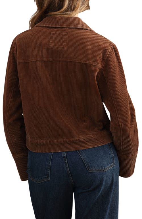Stoosh Garment Washed Corduroy Jacket In Brown