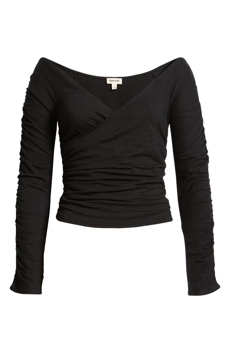 Open Edit Off the Shoulder Ruched Top, Alternate, color,