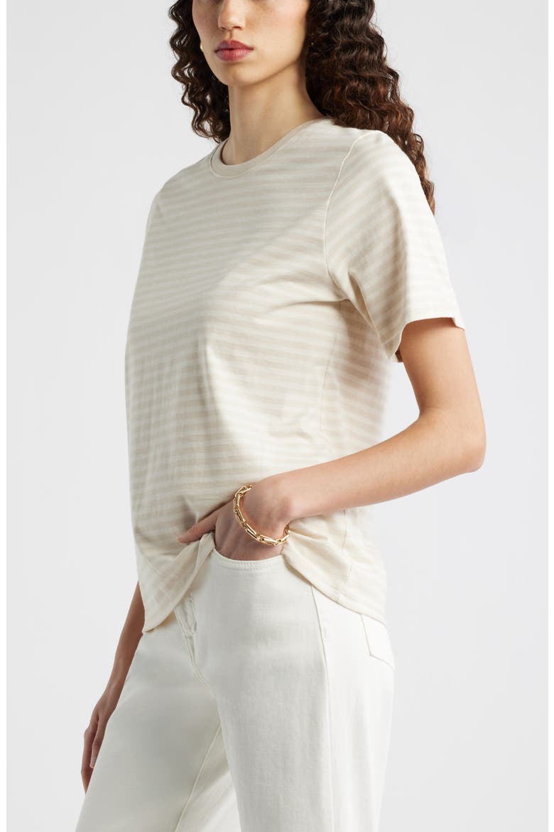 Relaxed Fit Pima Cotton Crewneck T-Shirt, Alternate, color, BEIGE- IVORY DAPHNEY STP
