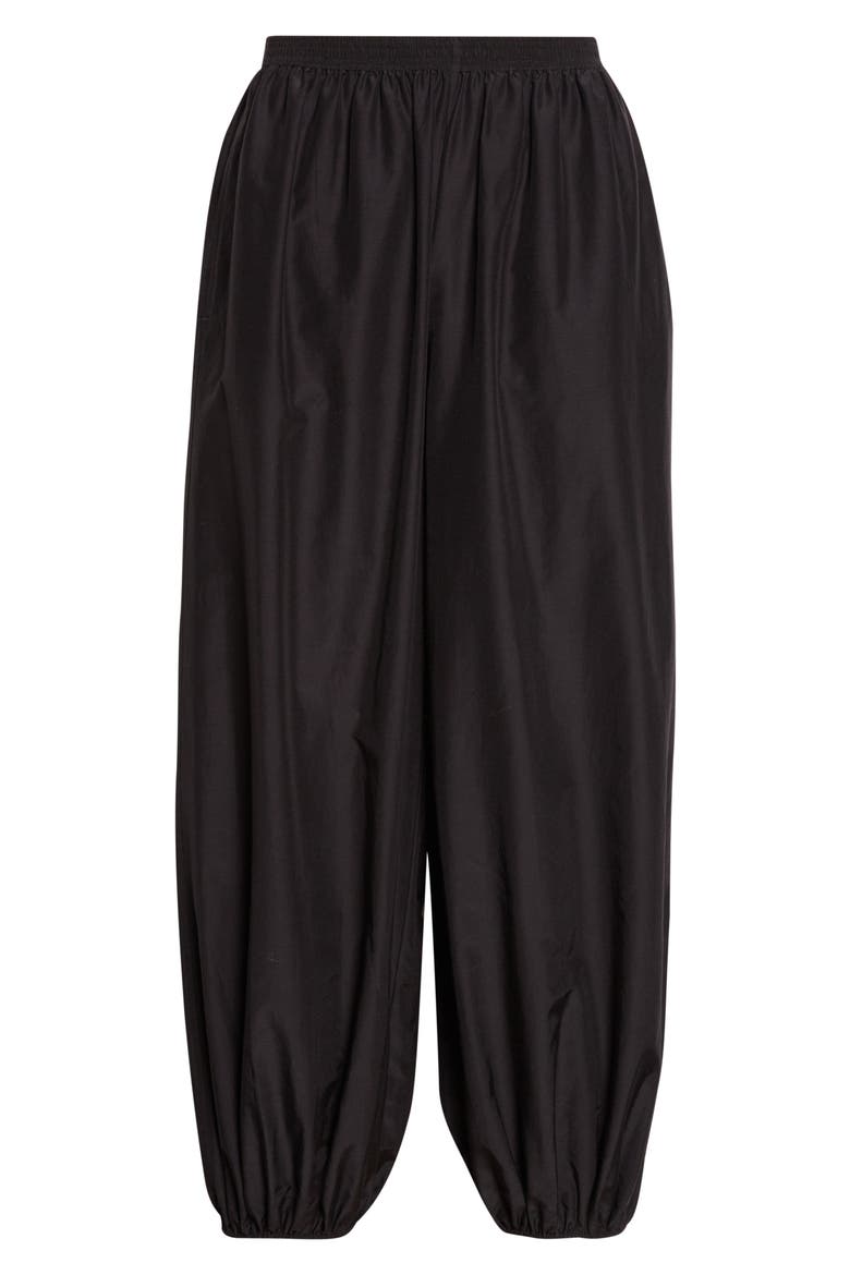 Almaya Cotton & Silk Voile Cocoon Pants, Main, color, BLACK