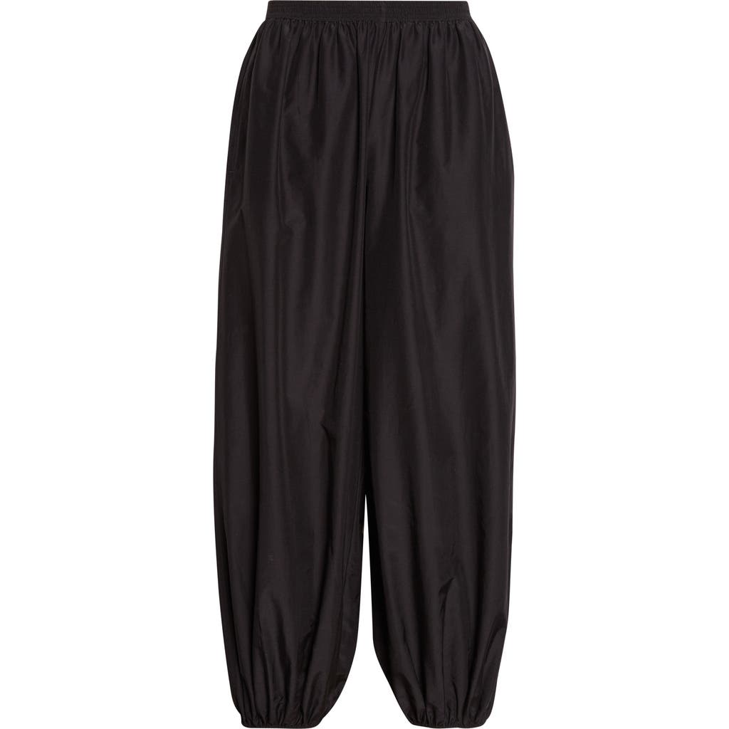 LOULOU DE SAISON Almaya Cotton & Silk Voile Cocoon Pants in Black at Nordstrom, Size X-Large