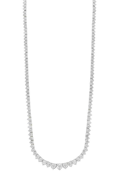 14k White Gold 2.91 Carat Diamond Tennis Necklace