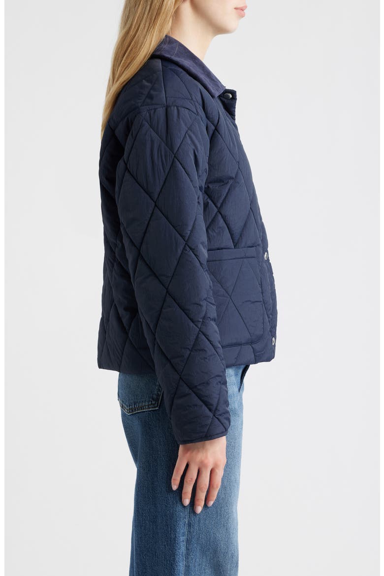 Quilted Crop Jacket, Alternate, color, NAVY