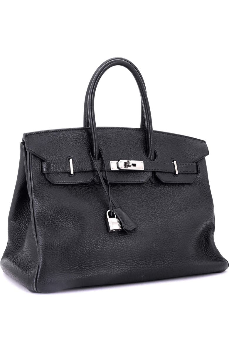 Pre-Owned Hermes Birkin Handbag Black Togo with Palladium Hardware 35, Alternate, color, Noir