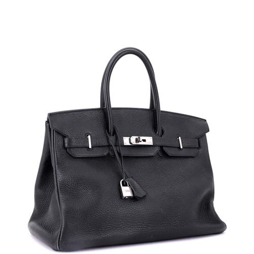 Pre-owned Hermes Hermes Birkin Handbag Black Togo With Palladium Hardware 35 In Black