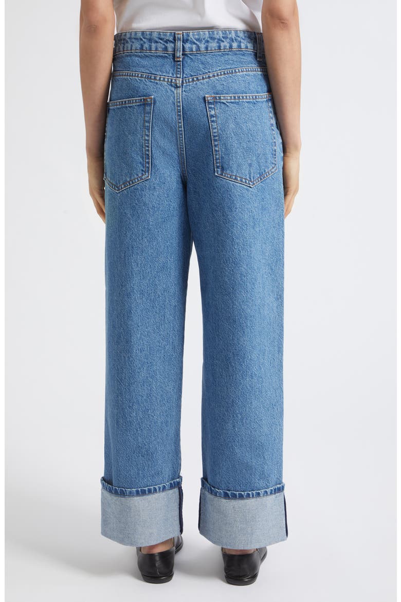 Rixt Turn-Up Baggy Jeans, Alternate, color, HERITAGE BLUE