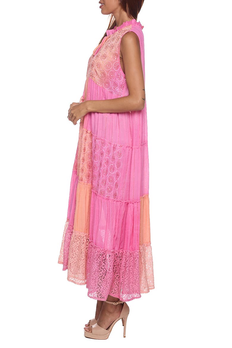 Embellished Tiered Maxi Dress, Alternate, color, PASTEL PINK