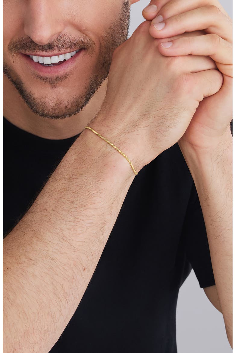 Men's Anthem Signature Caviar Rope Bracelet, Alternate, color, GOLD