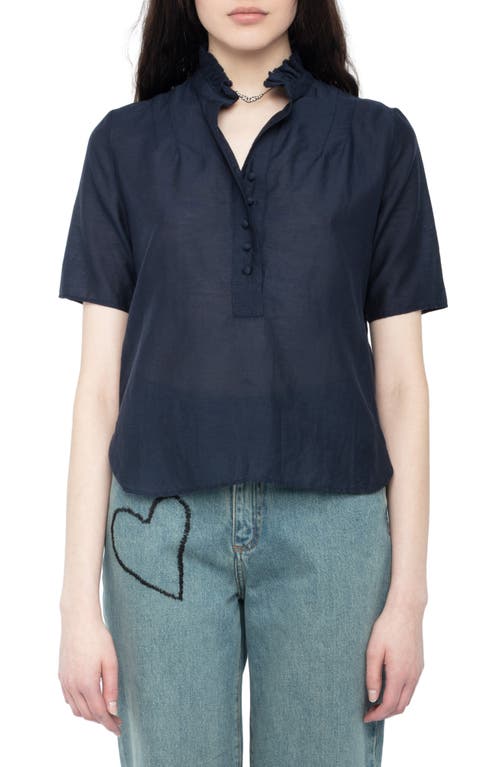 Zadig & Voltaire Topher Ruffle Collar Top