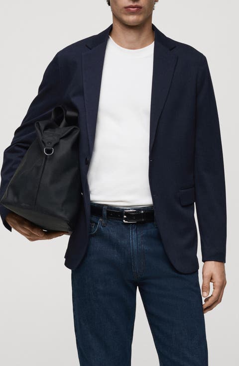 Slim Fit Textured Cotton Blend Sport Coat