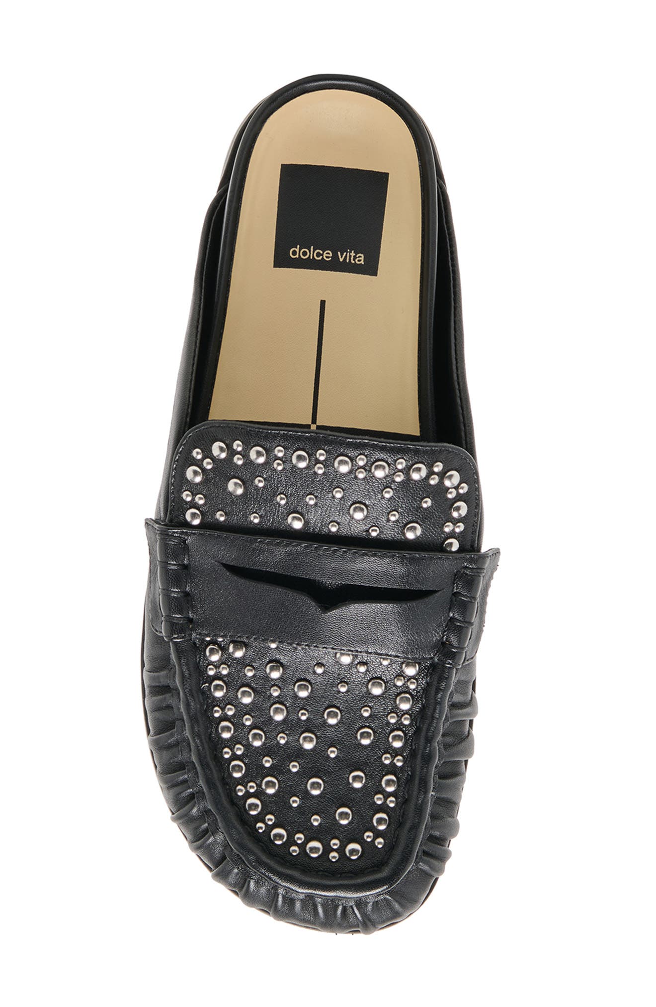 Dolce Vita Jodero Stud Mule, Alternate, color, Black Leather