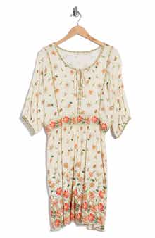 MAX STUDIO Floral Puff Sleeve Dress
