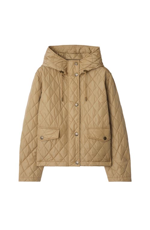 Burberry Cropped Quilted Nylon Hooded Jacket