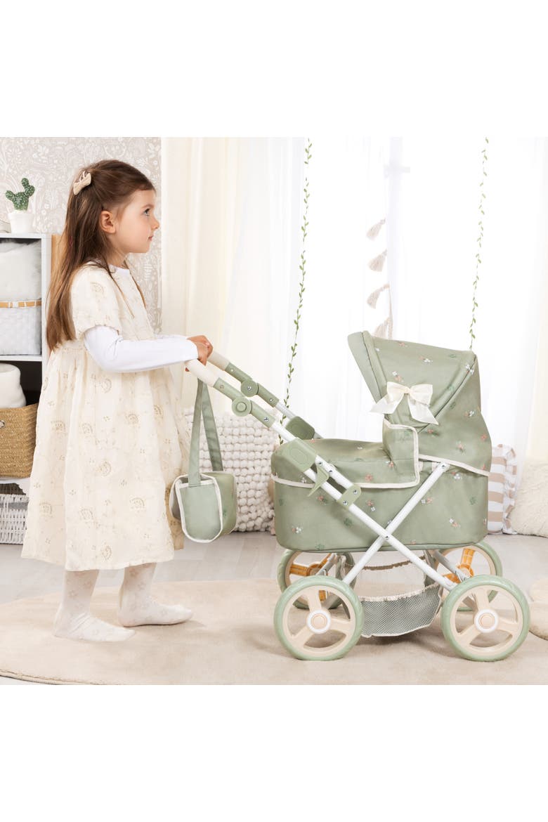 Doll Pram Trendy Play Push Stroller Fits 18" Dolls, Ages 3+, Alternate, color, Multicolored