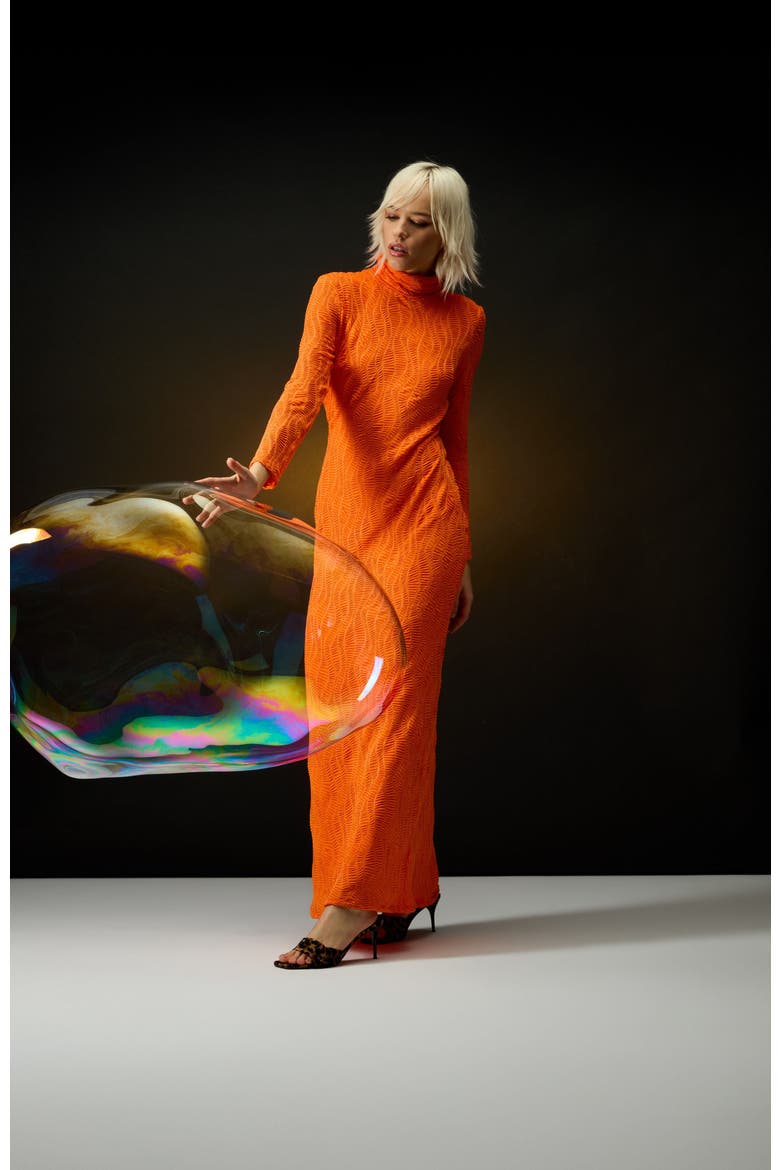 Silia Dress, Alternate, color, Orange
