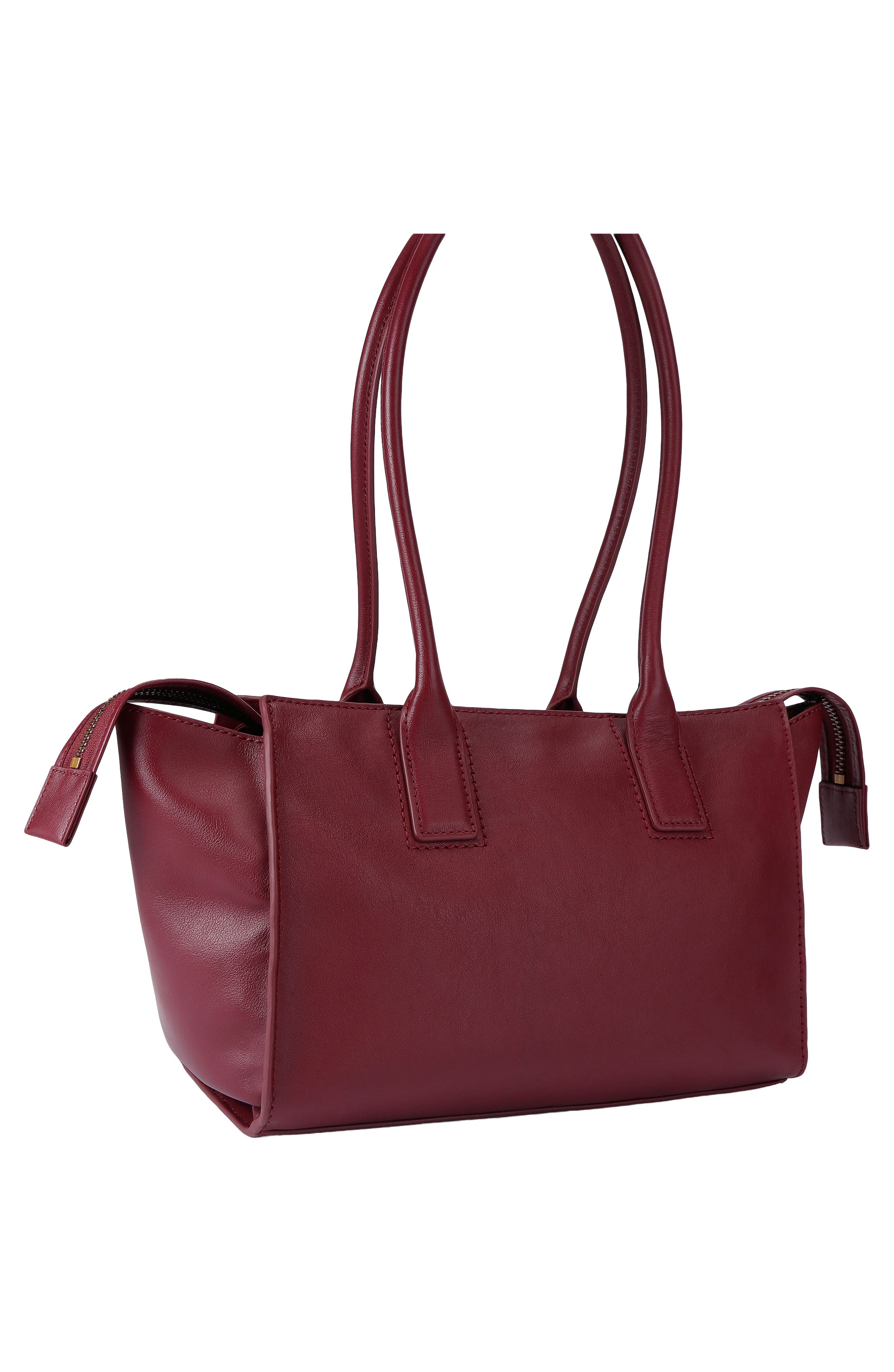 Small Sloane Leather Shopper, Alternate, color, OPEN RED