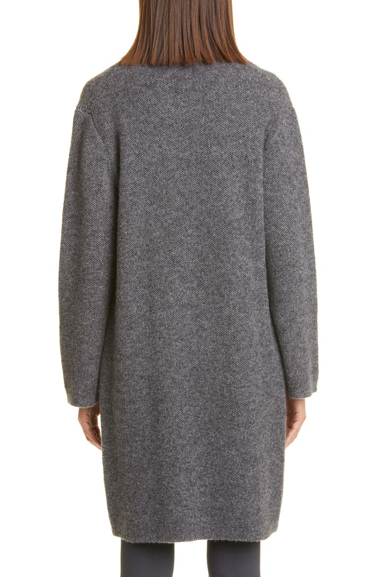 Bouclé Wool Blend Cardigan Coat, Alternate, color, CHARCOAL/ MEDIUM HEATHER GREY