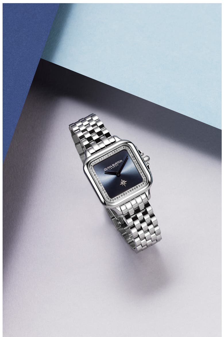 Grosvenor Bracelet Watch, 28mm, Alternate, color, BLUE