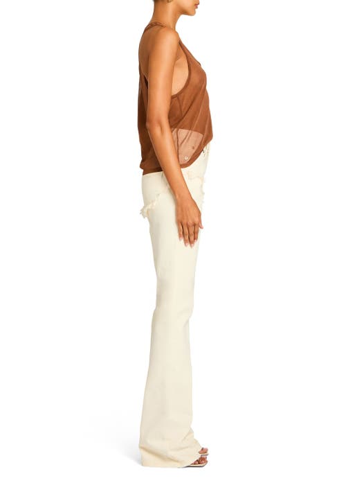 Ser.o.ya Dahlia Frayed Bootcut Jean In Eggshell