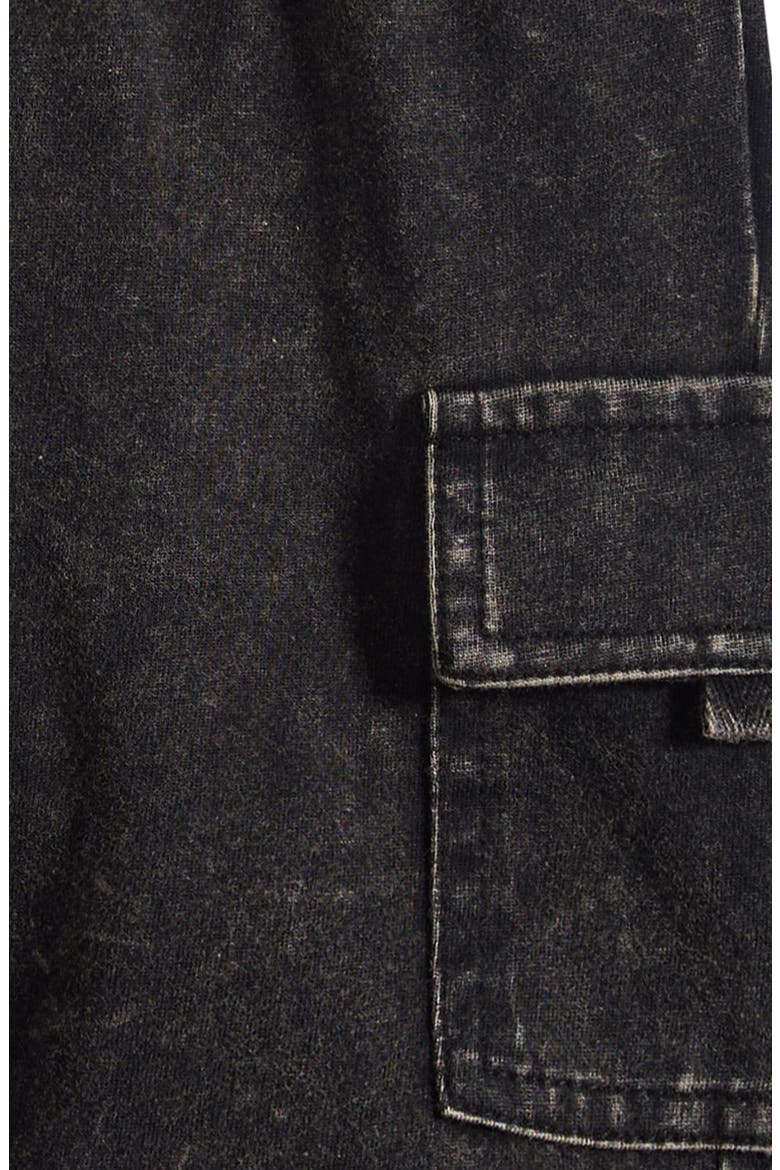 Kids' Organic Cotton Cargo Shorts, Alternate, color, BLACK