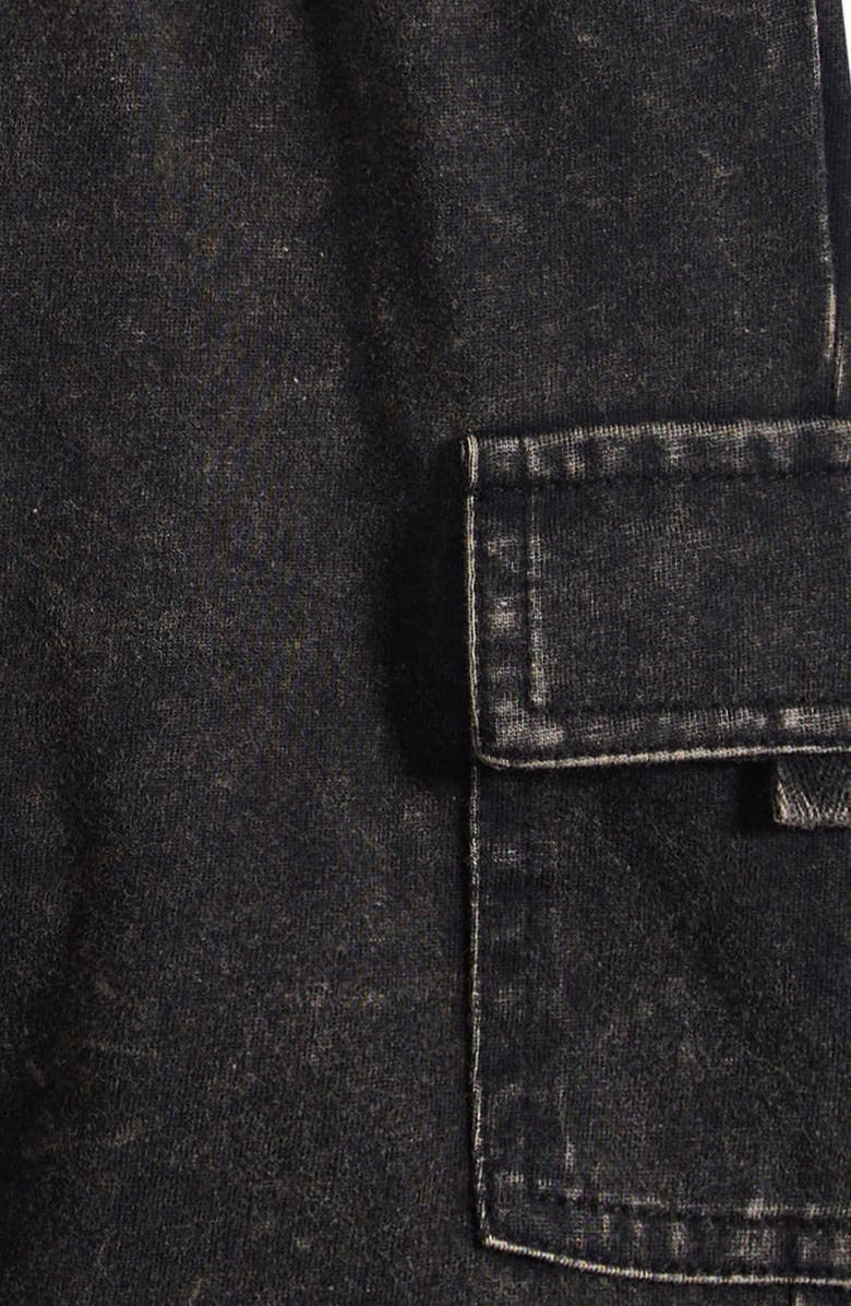 MILES THE LABEL Kids' Organic Cotton Cargo Shorts, Alternate, color, Black