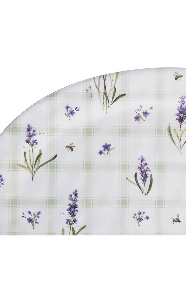 C&F Home Lavender Plaid Novelty Dinnerware Serving Plate 14.2" x 18.5", Alternate, color, Purple