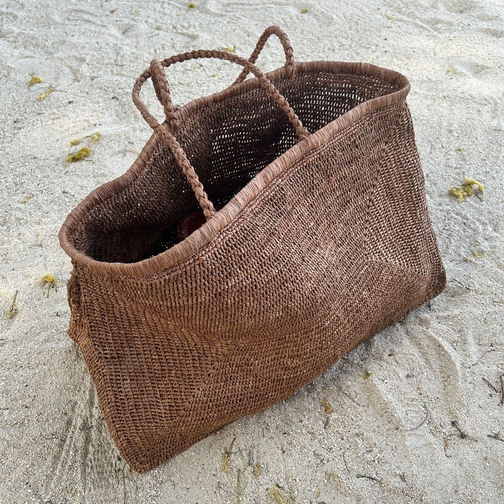 Clipa Raffia Beach Tote Bag, Alternate, color, Caramel