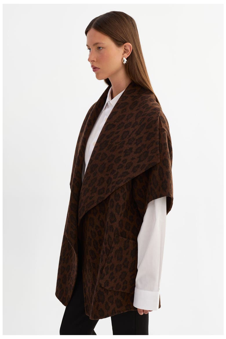 Penelope | Double Face Wool Coat, Alternate, color, Leopard
