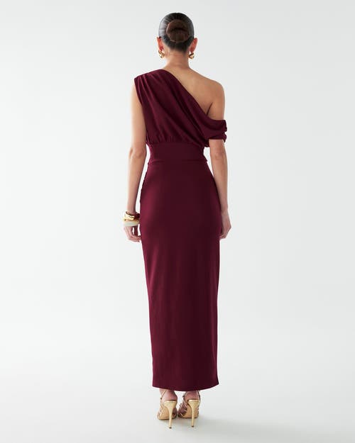 Bwldr Rhodia Midi Dress In Burgundy