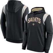 Nike Men's Nike Black New Orleans Saints Sideline Athletic Stack Performance Pullover Hoodie