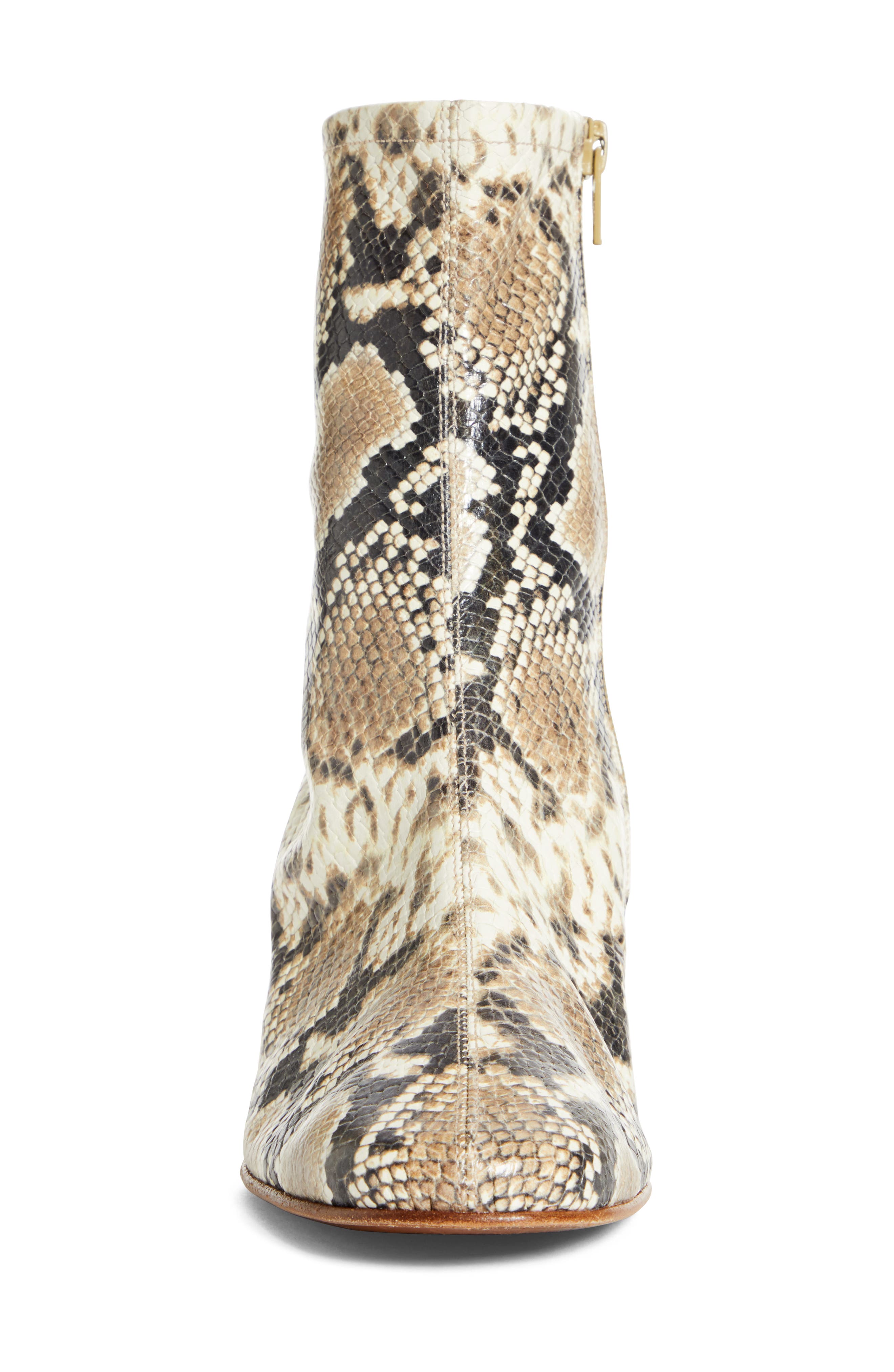 By Far Sofia Snake Embossed Bootie, Alternate, color, 