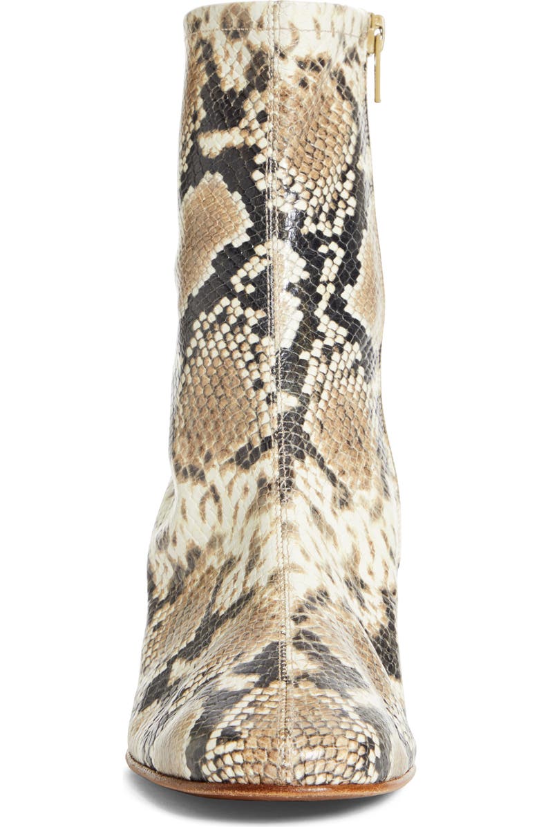 By Far Sofia Snake Embossed Bootie, Alternate, color,