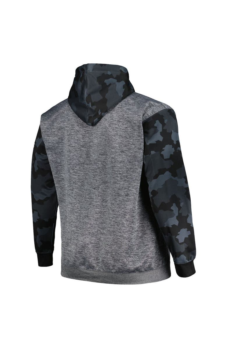 FANATICS Men's Fanatics Branded Heather Charcoal Las Vegas Raiders Big & Tall Camo Pullover Hoodie, Alternate, color, 