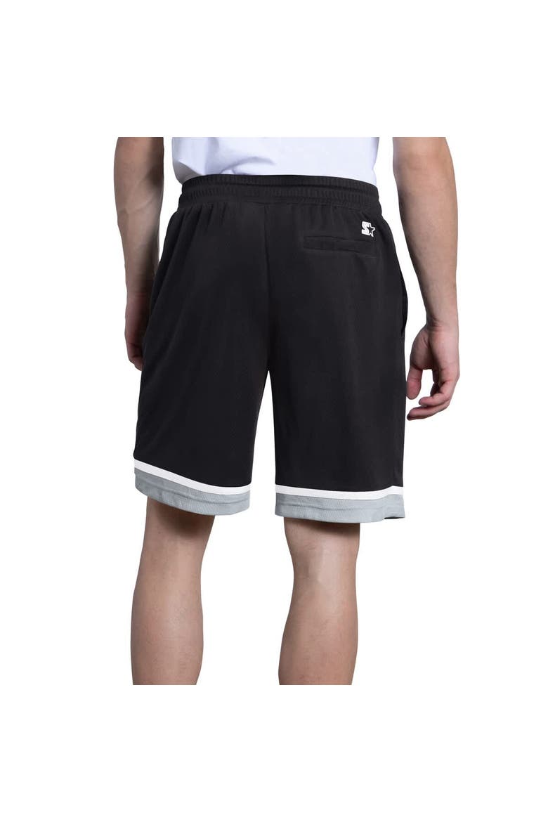 Men's Starter  Black Las Vegas Raiders Power Play Mesh Shorts, Alternate, color, Black