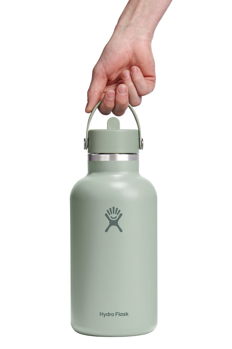 64-Ounce Wide Mouth with Flex Straw Cap, Alternate, color, AGAVE