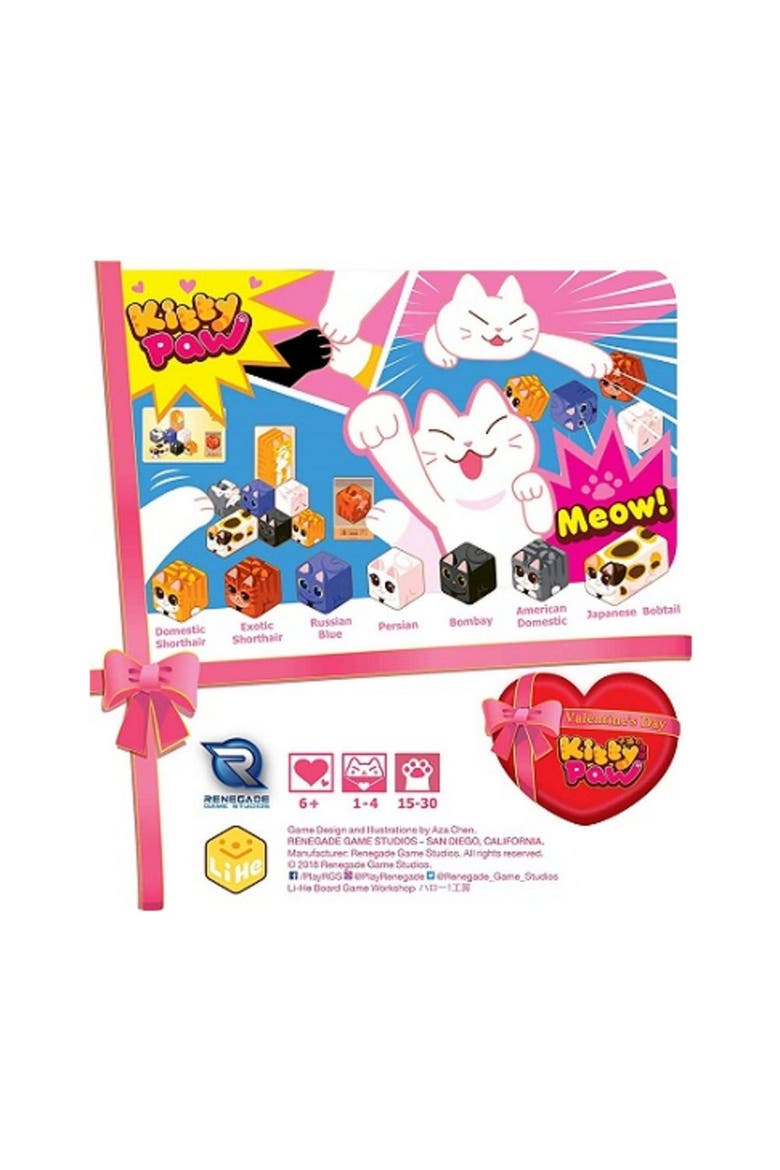 Kitty Paw Valentine's Day Board Game, Alternate, color, Multicolored