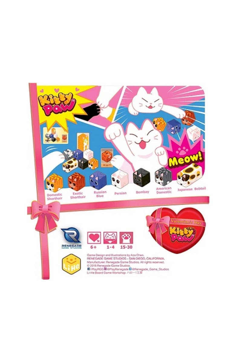 Renegade Game Studios Kitty Paw Valentine's Day Board Game, Alternate, color, Multicolored
