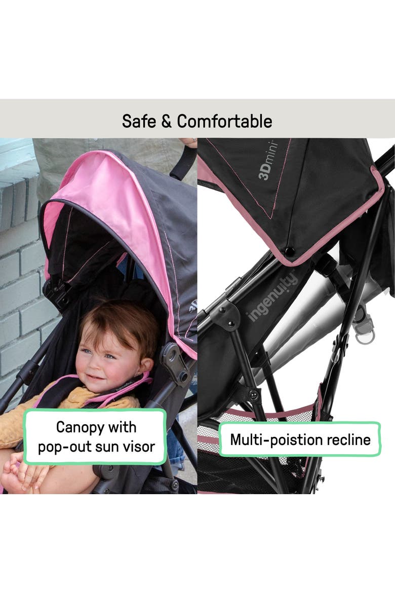 3Dmini Convenience Stroller, Alternate, color, Pink