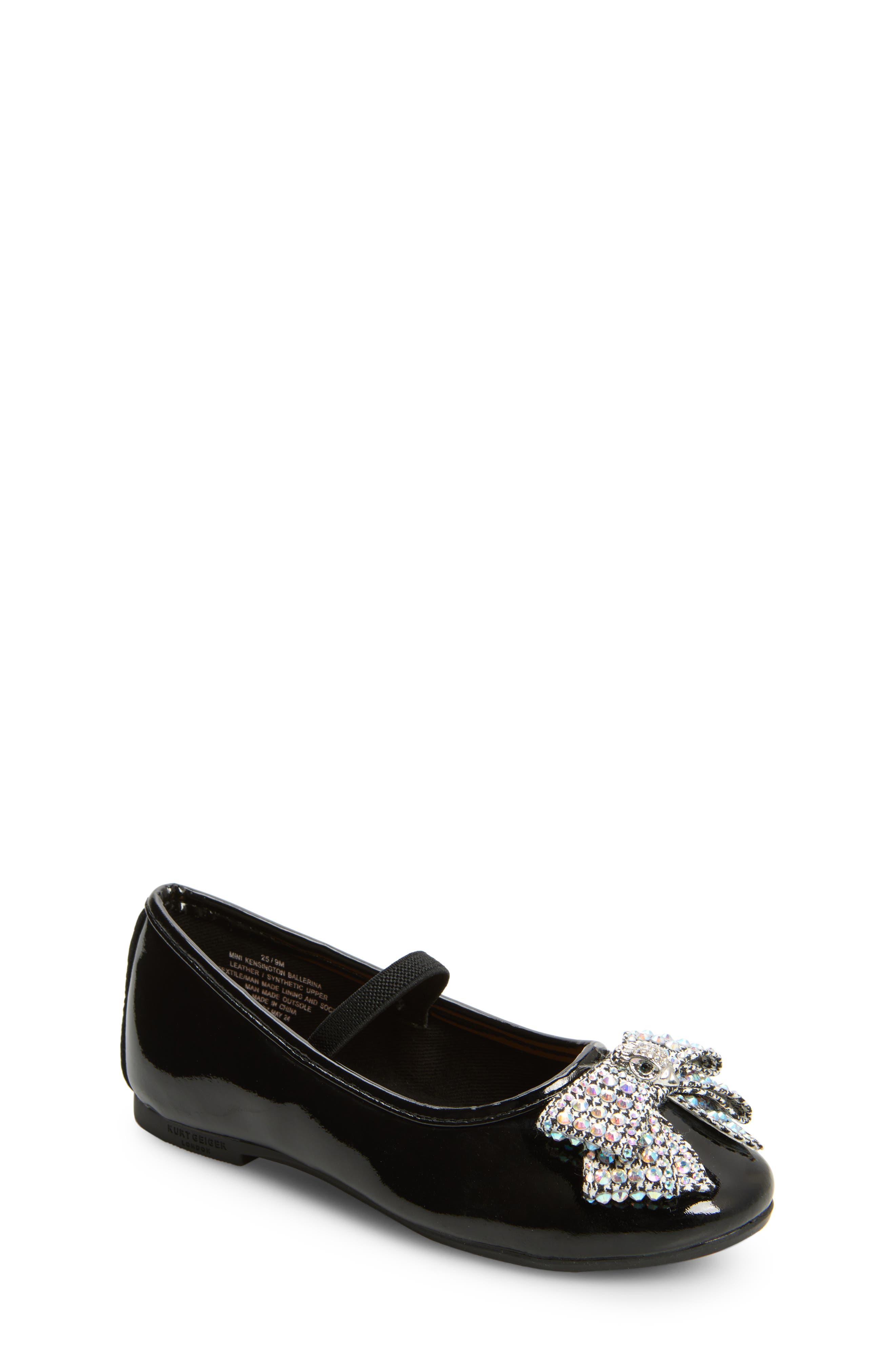Kurt Geiger London Kids' Mini Kensington Ballet Flat, Main, color, Black Patent