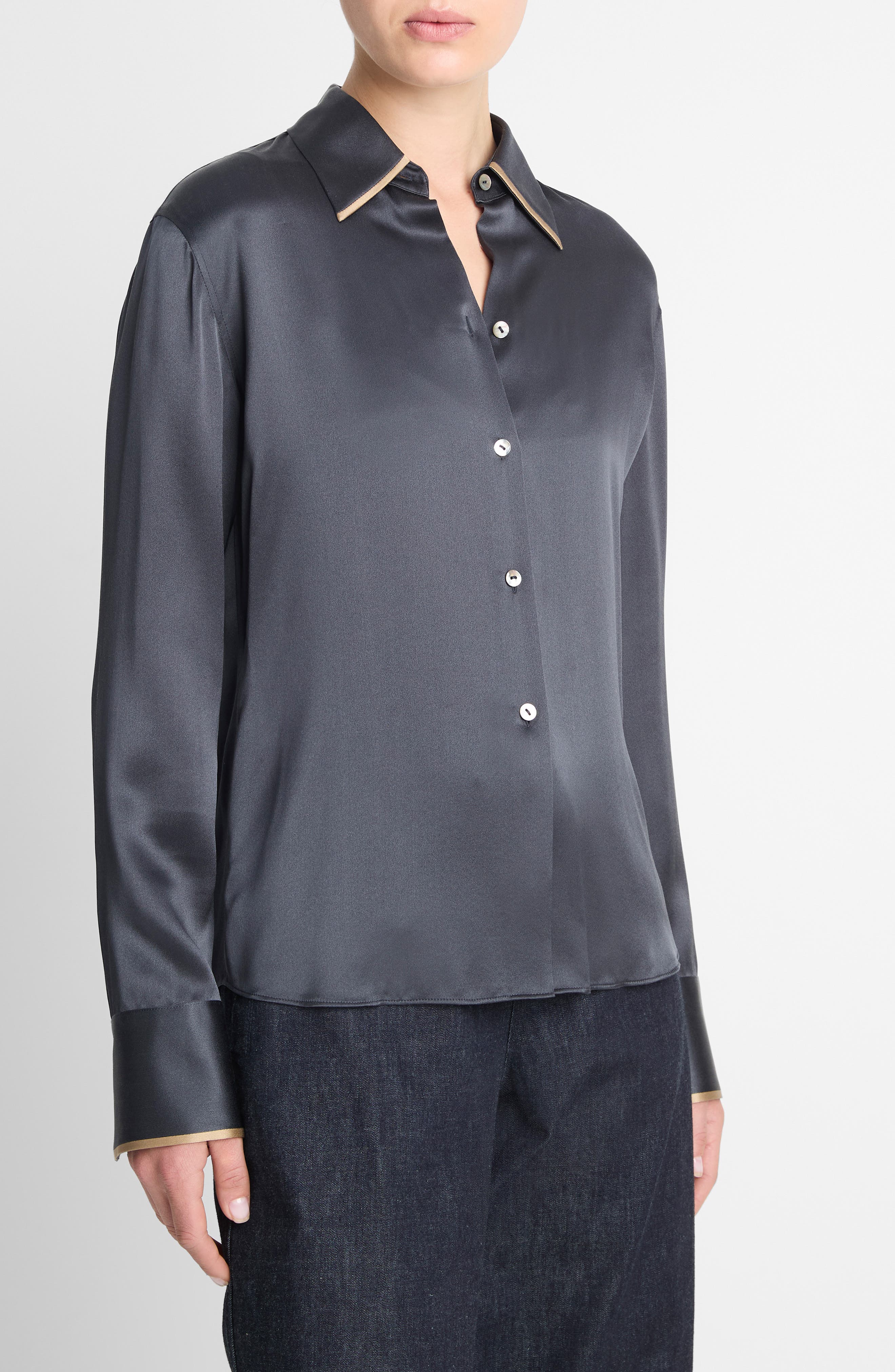 Low Rise Twill Wide Leg Pants - image 2
