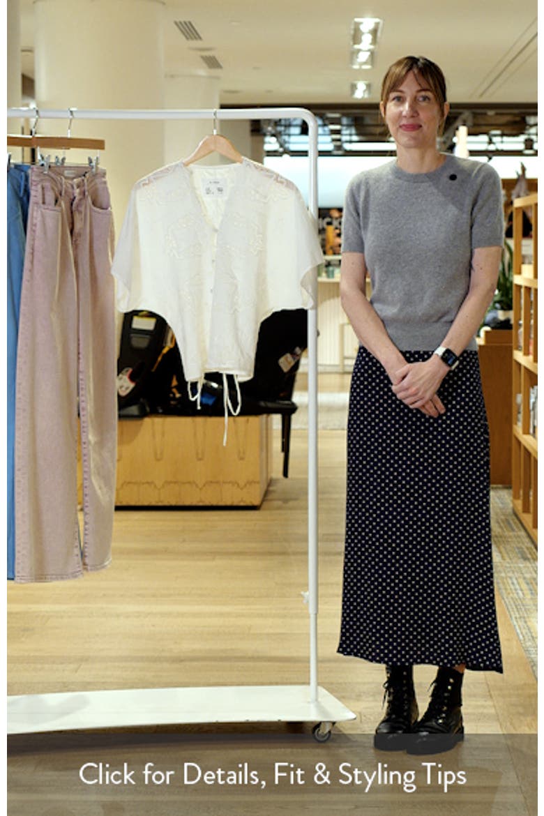 Eyelet Lace Button-Up Shirt video