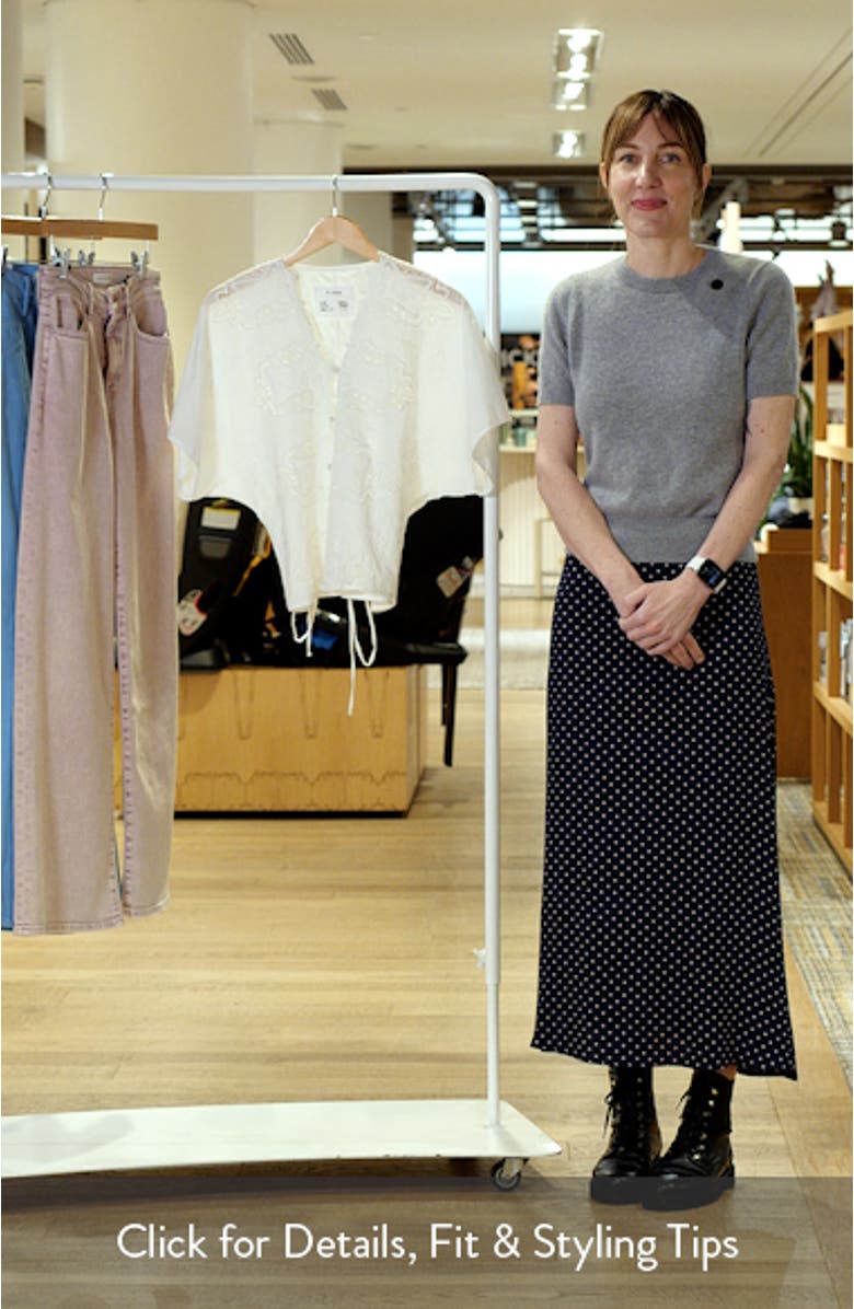 Eyelet Lace Button-Up Shirt, sales video thumbnail