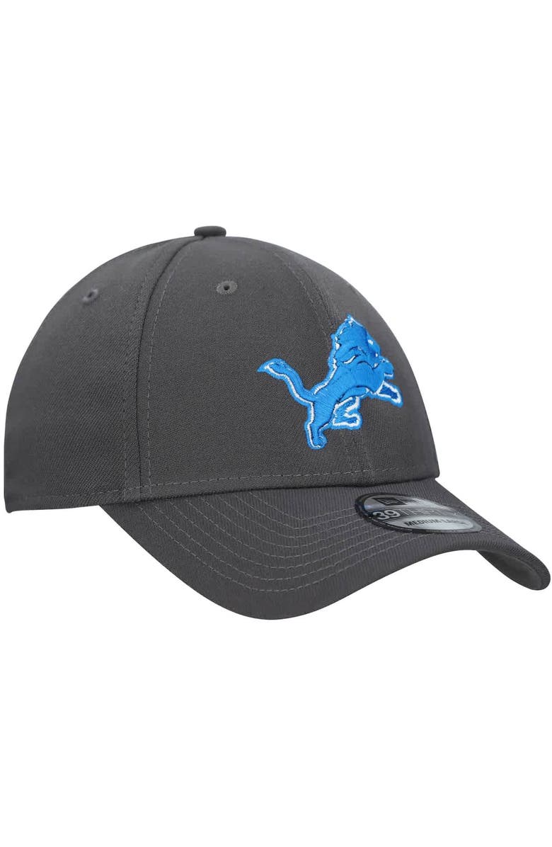 New Era Men's New Era Charcoal Detroit Lions Primary Logo 39THIRTY Flex Hat, Alternate, color, Charcoal