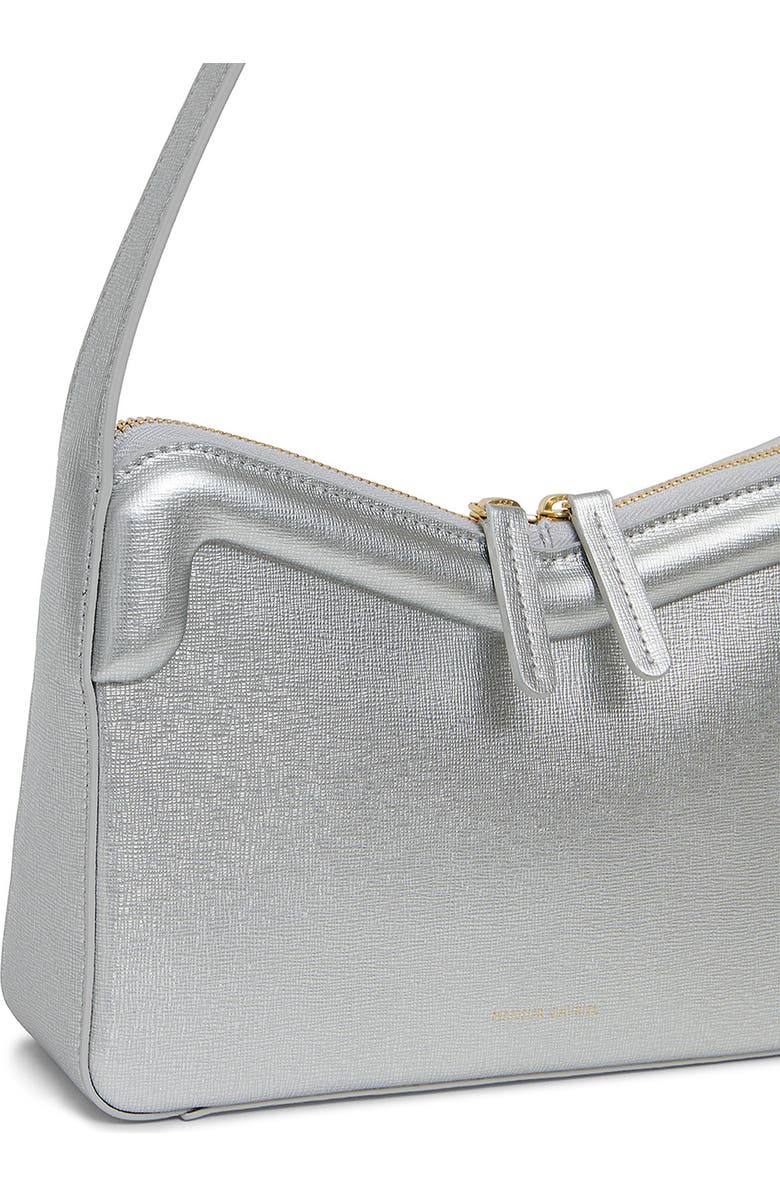 Mansur Gavriel M Frame Metallic Leather Baguette Shoulder Bag, Alternate, color,