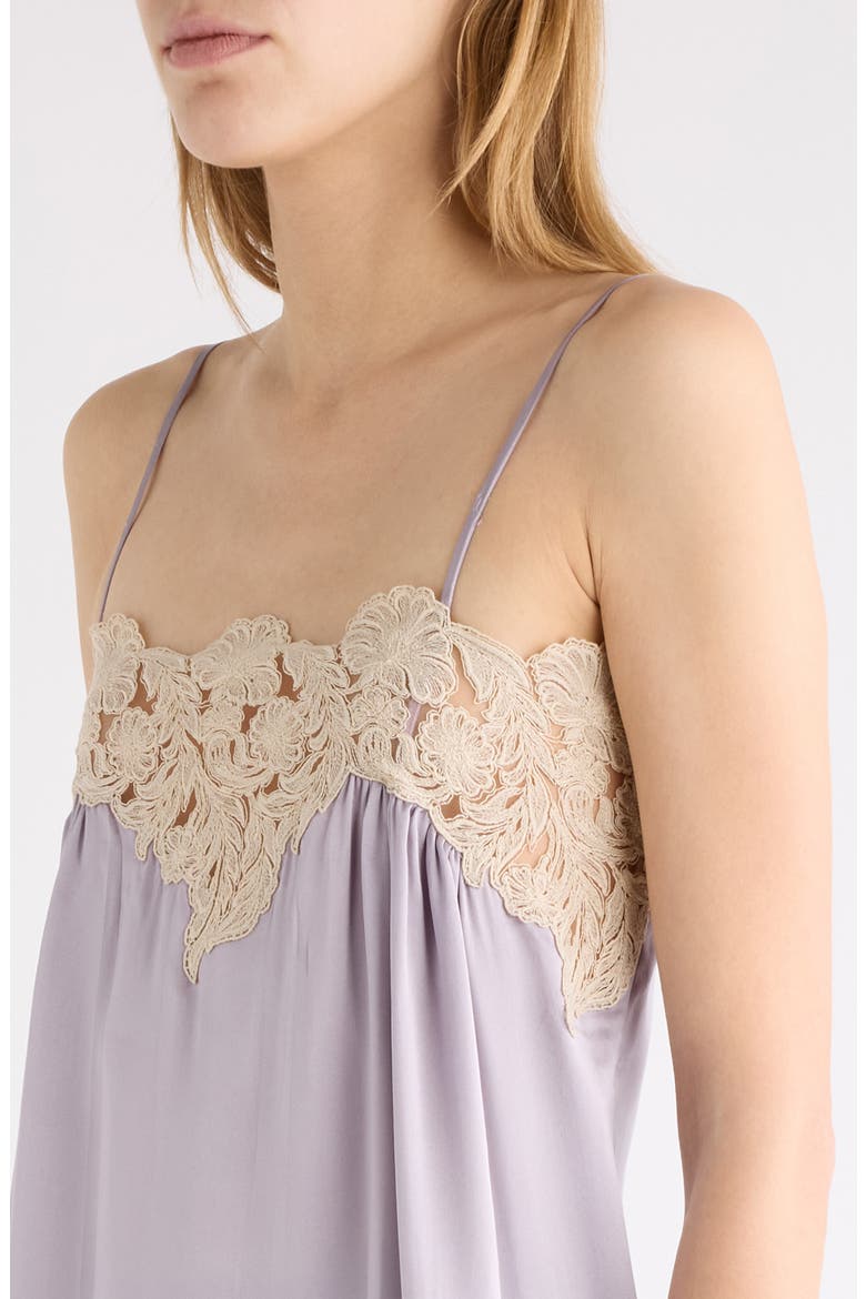 Lace Trim Washed Silk Satin Mini Slipdress, Alternate, color, SMOKY PURPLE