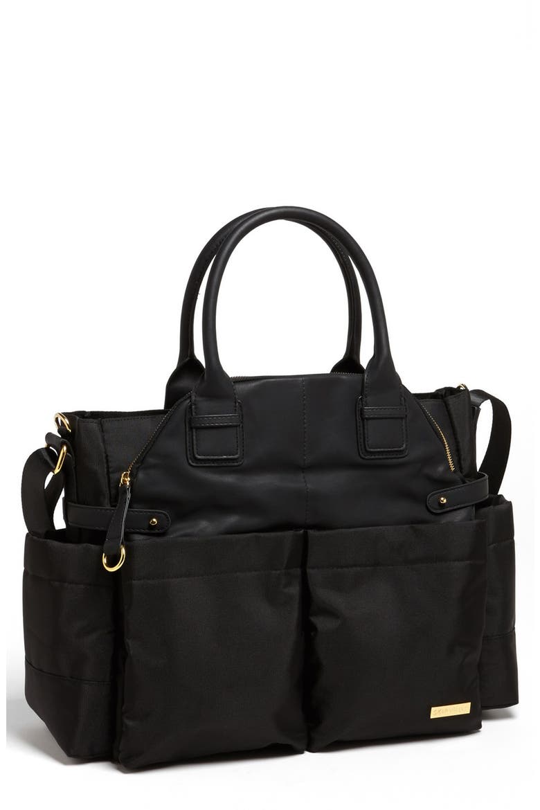 'Chelsea' Diaper Bag, Main, color, BLACK