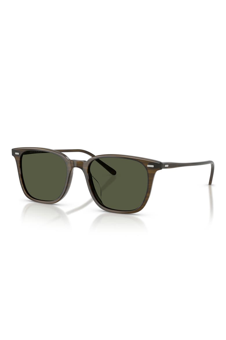 52mm Ladein Square Sunglasses, Alternate, color, OLIVEWOOD / G-15