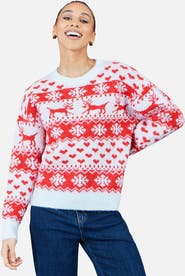 Yumi Heart Fairisle Christmas Jumper